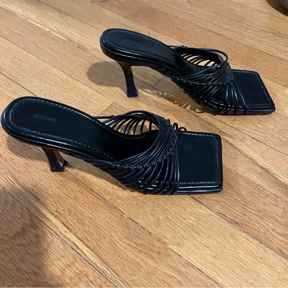 Source Unknown Thin Staps Heeled Mule - Picture 3 of 4